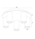 Hampton ceiling lamps - Argon HAMPTON 2178 glass, brass - product 7