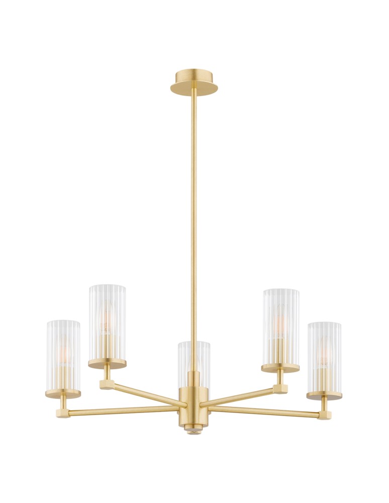 Hampton style chandeliers - Argon HAMPTON 2177 glass, brass - product kolory-swiatla.pl 2
