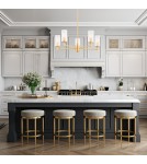 Hampton style chandeliers - Argon HAMPTON 2177 glass, brass - product 3