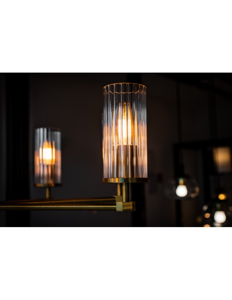 Hampton style chandeliers - Argon HAMPTON 2177 glass, brass - product kolory-swiatla.pl 5