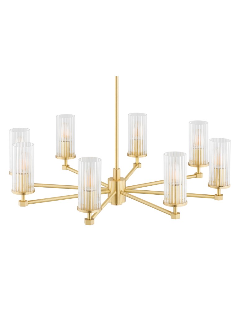 Hampton style chandeliers - Argon HAMPTON 5066 glass, brass - product kolory-swiatla.pl 4