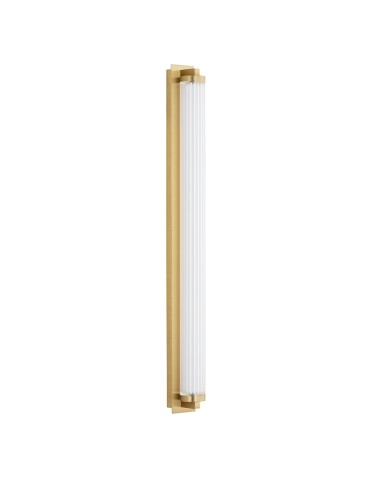 Argon HAMPTON 8622 1-light LED wall lamp, transparent (fluted), brushed brass LED (integrated) / 2890 lm / 3000K glass - product 2