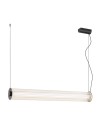 Argon HAMPTON 8625 1-light LED pendant lamp, transparent (fluted), brushed brass LED (integrated) / 9180 lm / 30