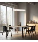 Pendant lamps over the island - Argon HAMPTON 8625 1-light LED pendant lamp, transparent (fluted), brushed brass LED (integrated) / 9180 lm / 30 - product 4