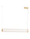 Argon HAMPTON 8627 1 fl. LED pendant lamp smaller, transparent (fluted), brushed brass LED (integrated) / 618