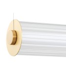 Pendant lamps over the island - Argon HAMPTON 8627 1 fl. LED pendant lamp smaller, transparent (fluted), brushed brass LED (integrated) / 618 - product 3