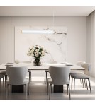 Pendant lamps over the island - Argon HAMPTON 8627 1 fl. LED pendant lamp smaller, transparent (fluted), brushed brass LED (integrated) / 618 - product 4