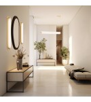 Pendant lamps over the island - Argon HAMPTON 8627 1 fl. LED pendant lamp smaller, transparent (fluted), brushed brass LED (integrated) / 618 - product 5