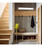 Pendant lamps over the island - Argon HAMPTON 8627 1 fl. LED pendant lamp smaller, transparent (fluted), brushed brass LED (integrated) / 618 - product 6