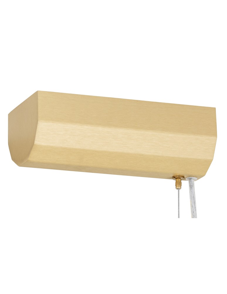 Pendant lamps over the island - Argon HAMPTON 8627 1 fl. LED pendant lamp smaller, transparent (fluted), brushed brass LED (integrated) / 618 - product kolory-swiatla.pl 7