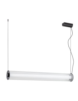 Argon HAMPTON 8628 lampa wisząca 1 pł. LED mniejsza, transparentny (ryflowany), mosiądz szczotkowany LED (zintegrowany) / 618 - produkt 2
