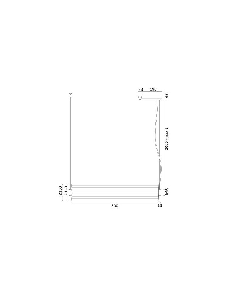 Pendant lamps over the island - Argon HAMPTON 8628 1-fl. LED pendant lamp smaller, transparent (fluted), brushed brass LED (integrated) / 618 - product kolory-swiatla.pl 7