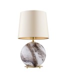 Table lamps with lampshade - Argon HARLEM 8547 satin lampshade, glass, brass - product 2