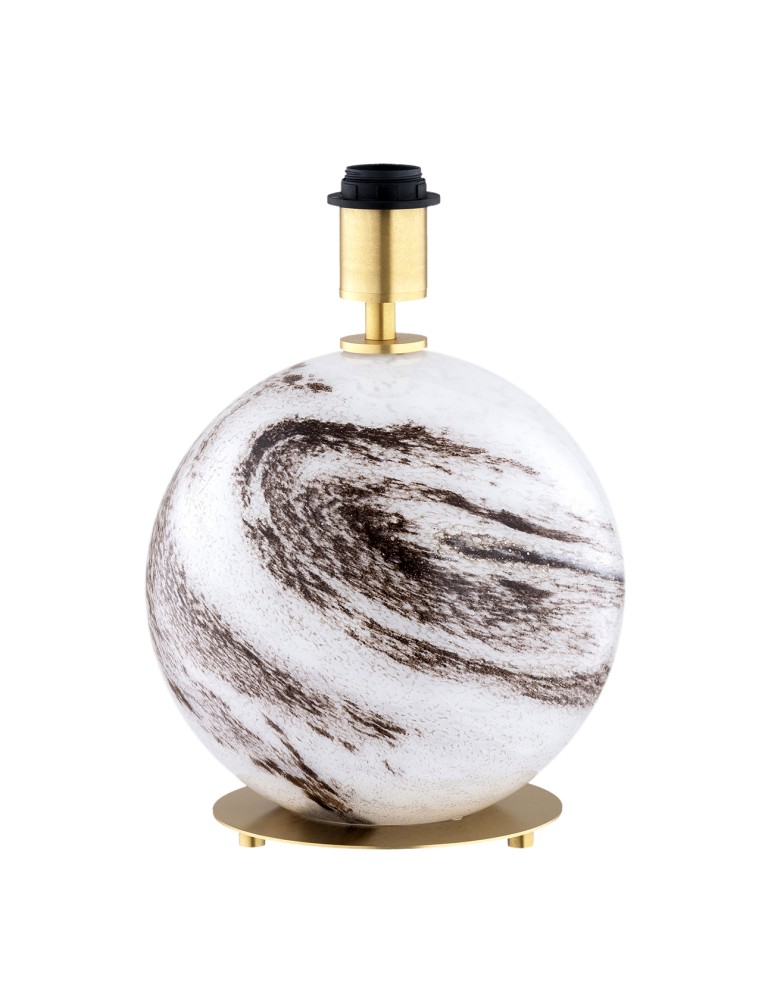 Table lamps with lampshade - Argon HARLEM 8547 satin lampshade, glass, brass - product kolory-swiatla.pl 4