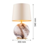 Table lamps with lampshade - Argon HARLEM 8547 satin lampshade, glass, brass - product 5