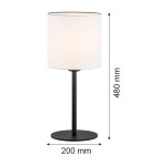 Nightlights - Argon HILARY 1 fl. table lamp 1x15W (max) white black structure 4081 - product 2