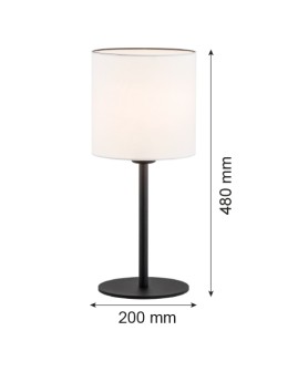 Argon HILARY lampa stołowa 1 pł. 1x15W (max) biały czarny struktura 4081 - produkt 2
