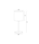 Nightlights - Argon HILARY 1 fl. table lamp 1x15W (max) white black structure 4081 - product 3