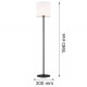 Argon HILARY lampa podłogowa 1 pł. 1x15W (max) biały czarny struktura 4082