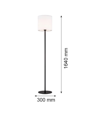 Argon HILARY 1-fl. floor lamp 1x15W (max) white black structure 4082 - product 2