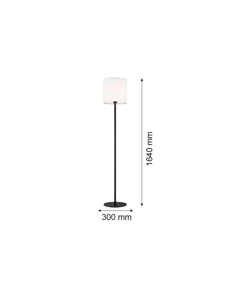 Floor lamps - Argon HILARY 1-fl. floor lamp 1x15W (max) white black structure 4082 - product kolory-swiatla.pl 2