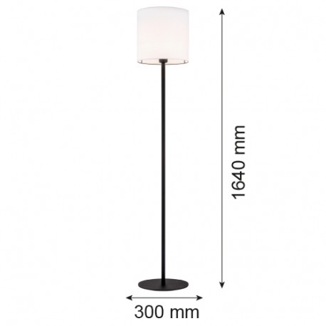 Argon HILARY lampa podłogowa 1 pł. 1x15W (max) biały czarny struktura 4082
