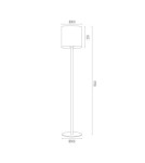 Floor lamps - Argon HILARY 1-fl. floor lamp 1x15W (max) white black structure 4082 - product 3