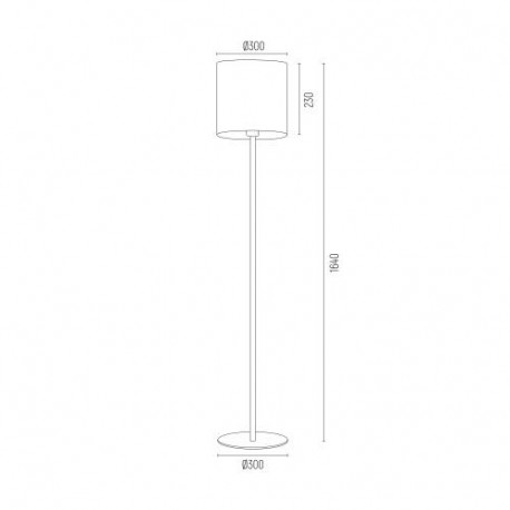 Argon HILARY lampa podłogowa 1 pł. 1x15W (max) biały czarny struktura 4082