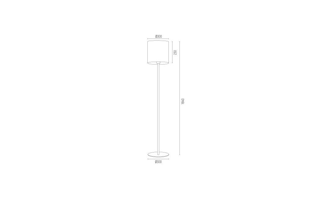Argon HILARY lampa podłogowa 1 pł. 1x15W (max) biały czarny struktura 4082