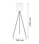 Tripod floor lamps - Argon HILARY 1 fl. floor lamp 1x15W (max) white black structure 4084 - product 2