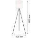 Argon HILARY lampa podłogowa 1 pł. 1x15W (max) biały czarny struktura 4084