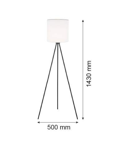 Argon HILARY lampa podłogowa 1 pł. 1x15W (max) biały czarny struktura 4084 - produkt 2