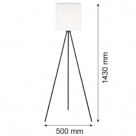 Argon HILARY lampa podłogowa 1 pł. 1x15W (max) biały czarny struktura 4084
