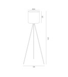 Tripod floor lamps - Argon HILARY 1 fl. floor lamp 1x15W (max) white black structure 4084 - product 3