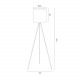 Argon HILARY lampa podłogowa 1 pł. 1x15W (max) biały czarny struktura 4084