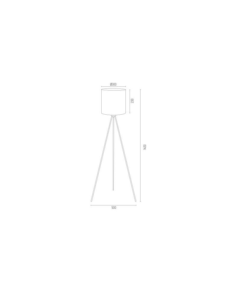 Tripod floor lamps - Argon HILARY 1 fl. floor lamp 1x15W (max) white black structure 4084 - product kolory-swiatla.pl 3