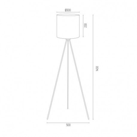 Argon HILARY lampa podłogowa 1 pł. 1x15W (max) biały czarny struktura 4084