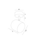 Gold wall lamps - Argon ISOLA wall lamp / plafond 1 pł. 1x5W (max) gold 8260 - product 6