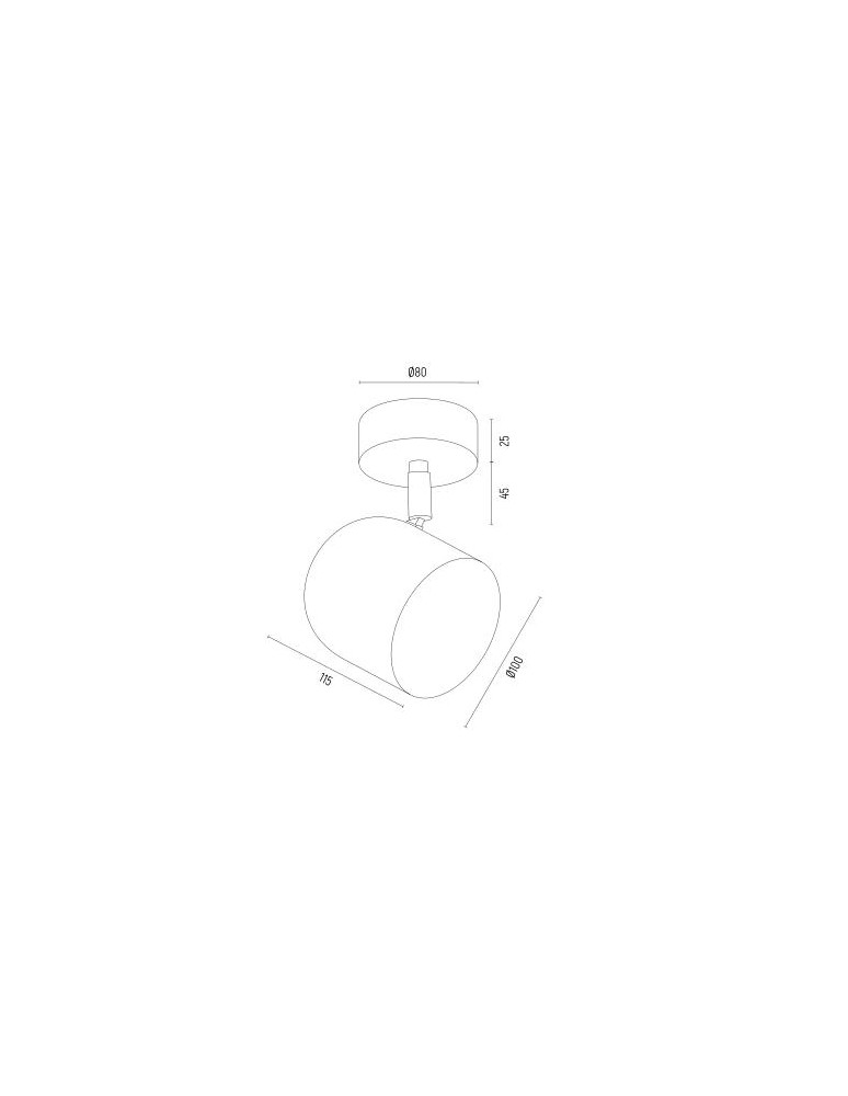 Gold wall lamps - Argon ISOLA wall lamp / plafond 1 pł. 1x5W (max) gold 8260 - product kolory-swiatla.pl 6