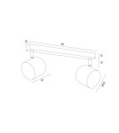 Spotlight ceiling lamps - Argon ISOLA plafond 2 fl. 2x5W (max) gold 7150 - product 6