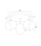 Spotlight ceiling lamps - Argon ISOLA plafond 3 fl. 3x5W (max) gold 6249 - product 5