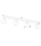 Spotlight ceiling lamps - Argon ISOLA plafond 4 fl. 4x5W (max) gold 1810 - product 6