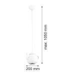 Single pendant lamps - Argon JAMAJKA pendant lamp 1 pł. 1x5W (max) white structure 3650 - product 2