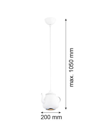 Argon JAMAJKA lampa wisząca 1 pł. 1x5W (max) biały struktura 3650 - produkt 2