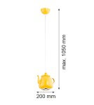 Single pendant lamps - Argon JAMAJKA pendant lamp 1 pł. 1x5W (max) yellow mat 3651 - product 2