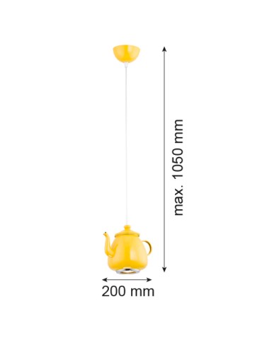 Argon JAMAJKA pendant lamp 1 pł. 1x5W (max) yellow mat 3651 - product 2