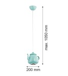 Single pendant lamps - Argon JAMAJKA pendant lamp 1 pł. 1x5W (max) mint texture 3652 - product 2