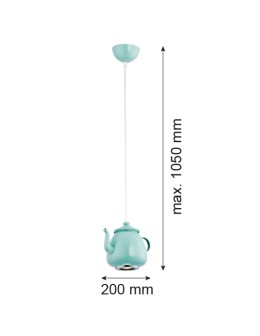 Argon JAMAJKA lampa wisząca 1 pł. 1x5W (max) miętowy struktura 3652 - produkt 2