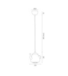 Single pendant lamps - Argon JAMAJKA pendant lamp 1 pł. 1x5W (max) mint texture 3652 - product 3