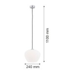 Argon KALIMERA lampa wisząca 1 pł. większa 1x15W (max) opal mat chrom 4042